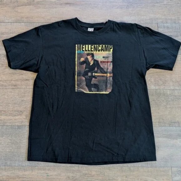 Mellencamp‎ Vintage 2005 Shirt XL Black Words & Music Tour Concert Band Tee - Picture 1 of 5
